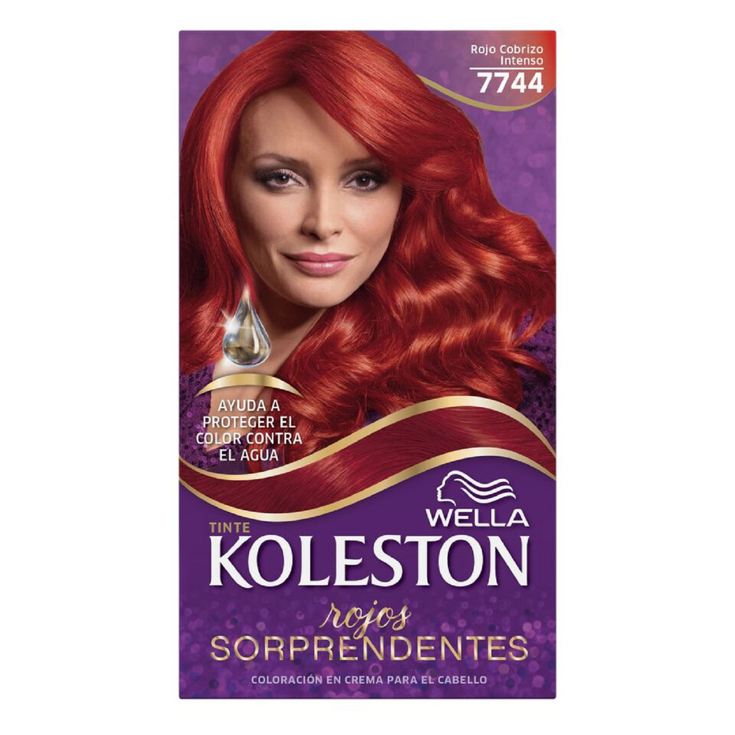 Koleston color single 7744 rojo cobrizo