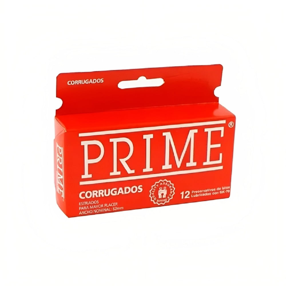 Prime corrugados 12 unid rojo