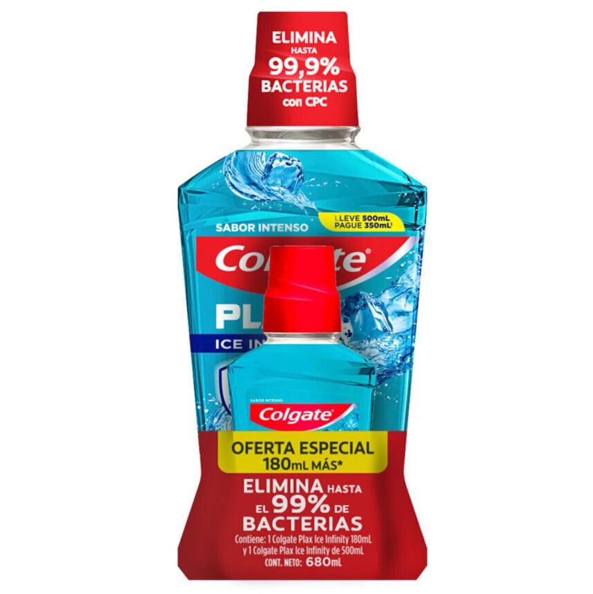 Colgate plax enj bucal ice inf 500+ 180