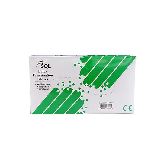 Guante de latex para examen m 100 unid